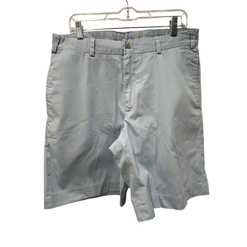 Bill's Khakis Chino Shorts 34 Baby Blue 10" Classic Fit Flat Front Cotton USA